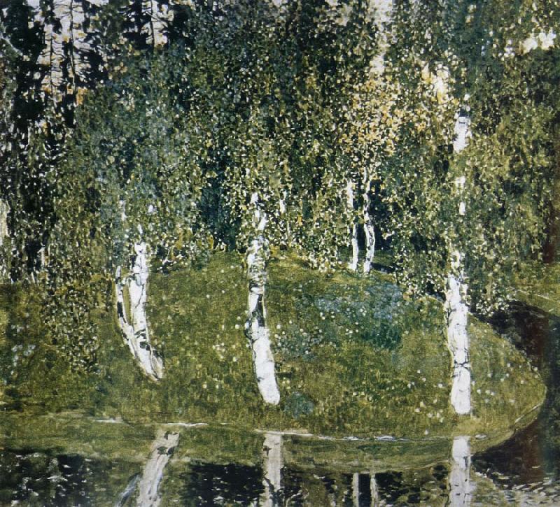 Alexander Yakovlevich GOLOVIN Birch Sweden oil painting art